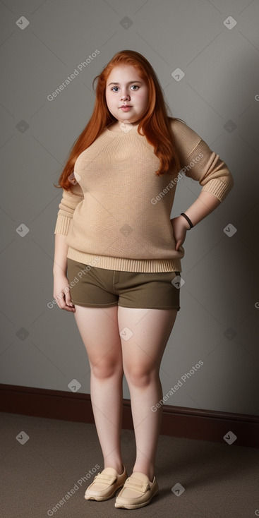 Colombian teenager girl with  ginger hair