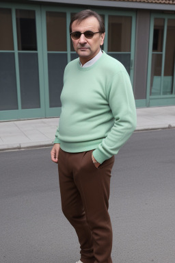 Romanian middle-aged male with  brown hair