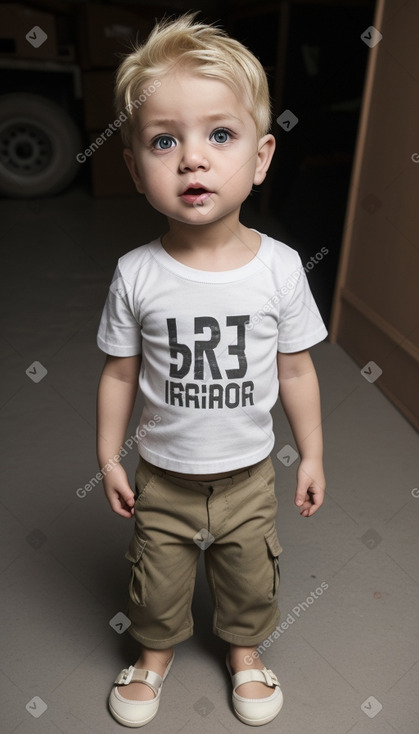 Romanian infant boy with  blonde hair