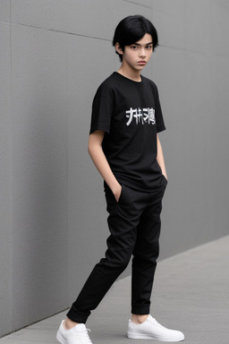 Japanese teenager boy with  black hair