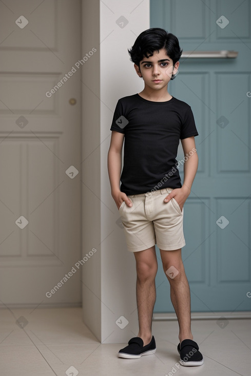 Iranian child boy with  black hair