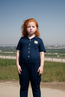 Israeli child girl with  ginger hair