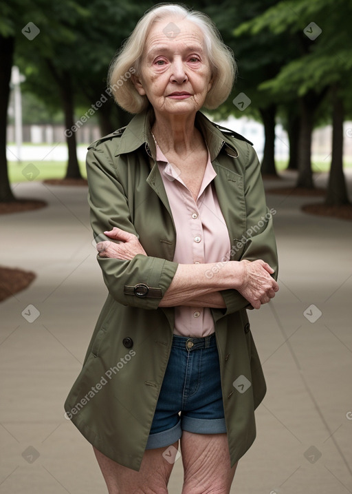 Elderly female with  brown hair