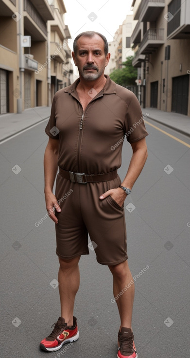 Spanish middle-aged male with  brown hair