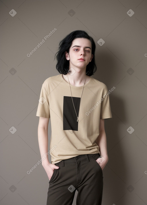 Young adult non-binary with  black hair