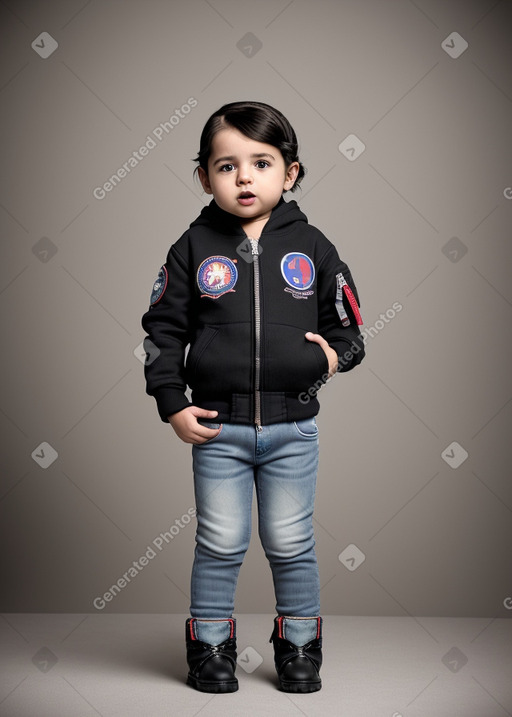 Chilean infant boy with  black hair