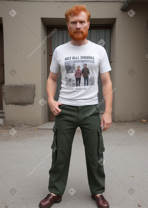 Romanian 45 years male with  ginger hair