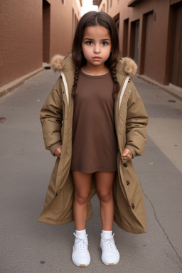 Moroccan child girl with  brown hair