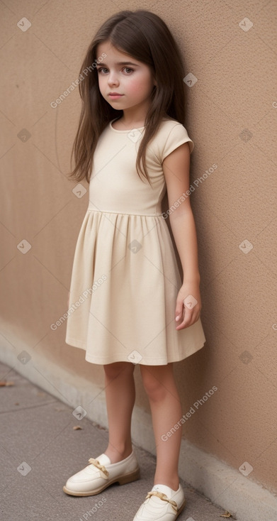 Spanish child girl with  brown hair