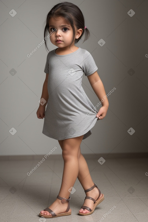 Venezuelan infant girl with  gray hair