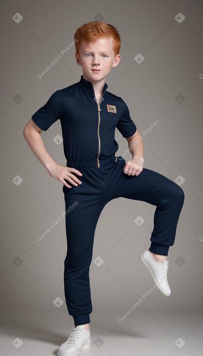 Caucasian child boy with  ginger hair