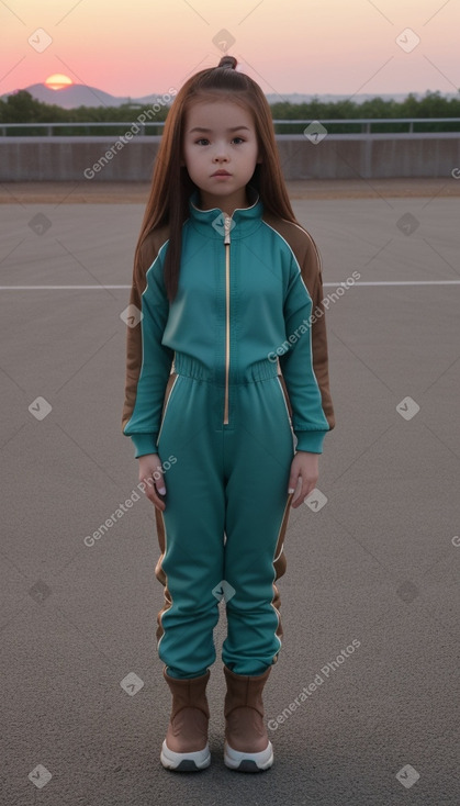 Child female with  brown hair