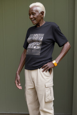 Kenyan elderly male with  blonde hair