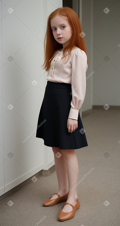 Caucasian child female with  ginger hair