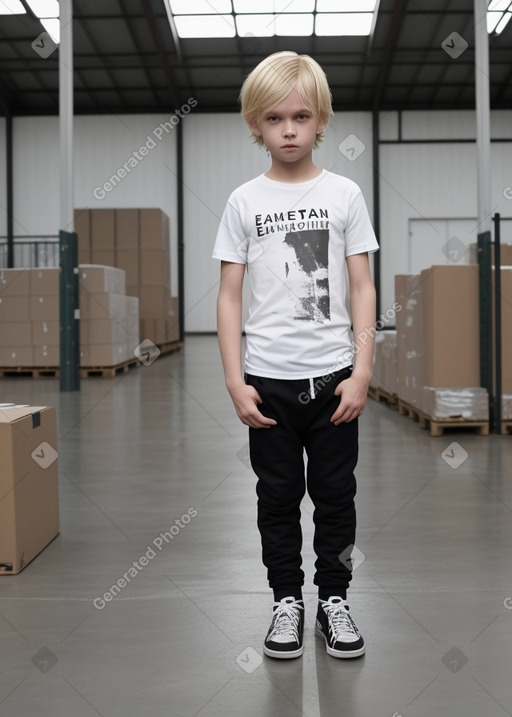 Estonian child boy with  blonde hair