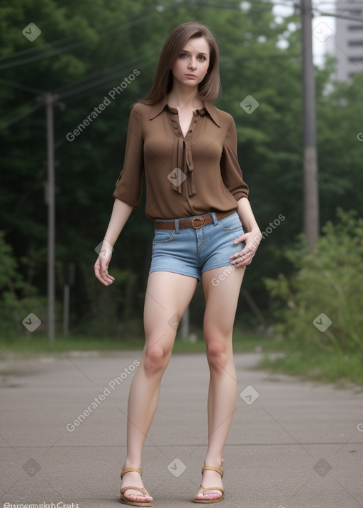 Ukrainian adult female with  brown hair