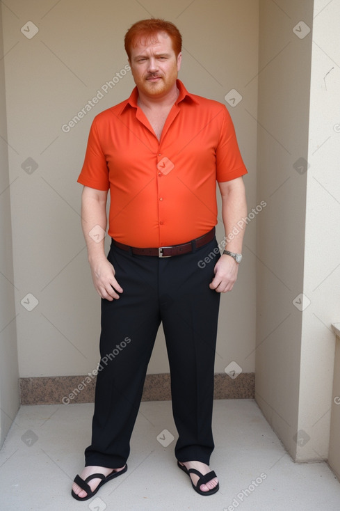 Macedonian middle-aged male with  ginger hair