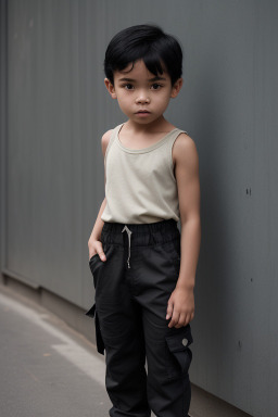 Singaporean child boy with  black hair