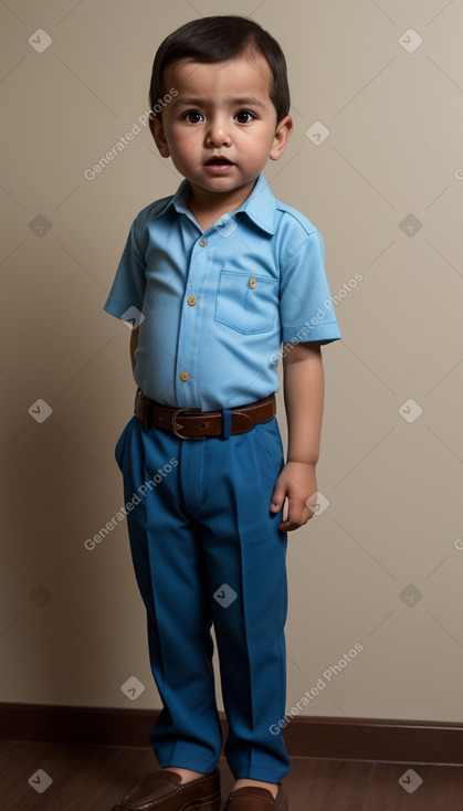 Uzbek infant boy with  brown hair