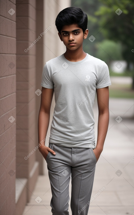 Indian teenager boy with  gray hair