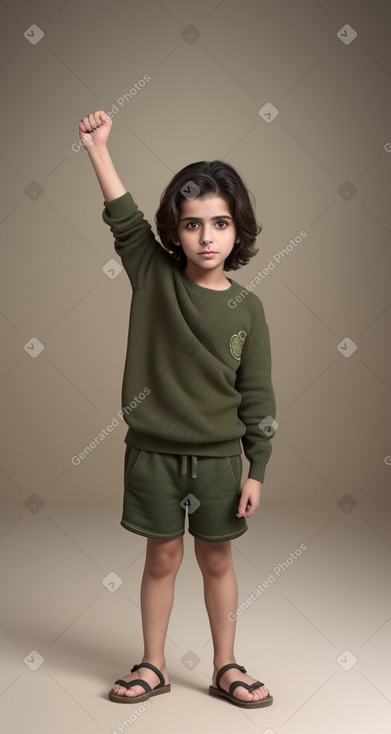 Kuwaiti child boy with  brown hair