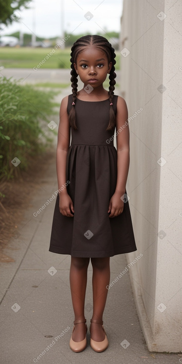 Child female with  brown hair