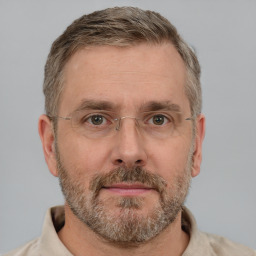 Neutral white adult male with short  brown hair and brown eyes