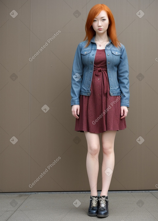 Japanese adult female with  ginger hair