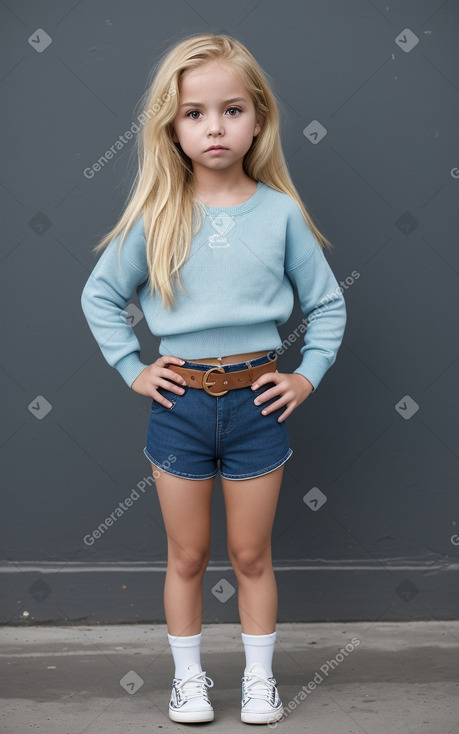 Mexican child girl with  blonde hair