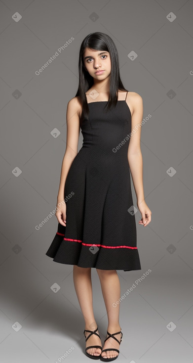 Hispanic teenager girl with  black hair