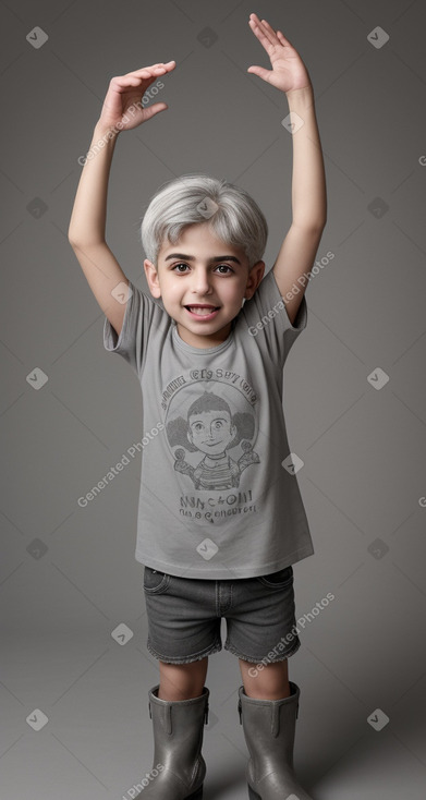 Armenian child boy with  gray hair