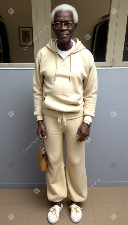 Ghanaian elderly male with  blonde hair