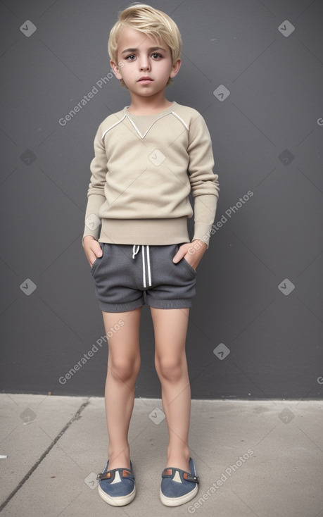 Turkish child boy with  blonde hair