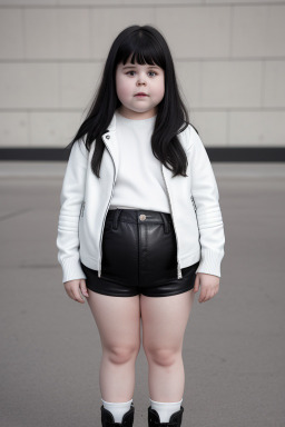 Canadian child girl with  black hair