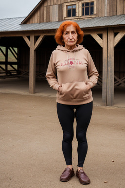 Azerbaijani elderly female with  ginger hair