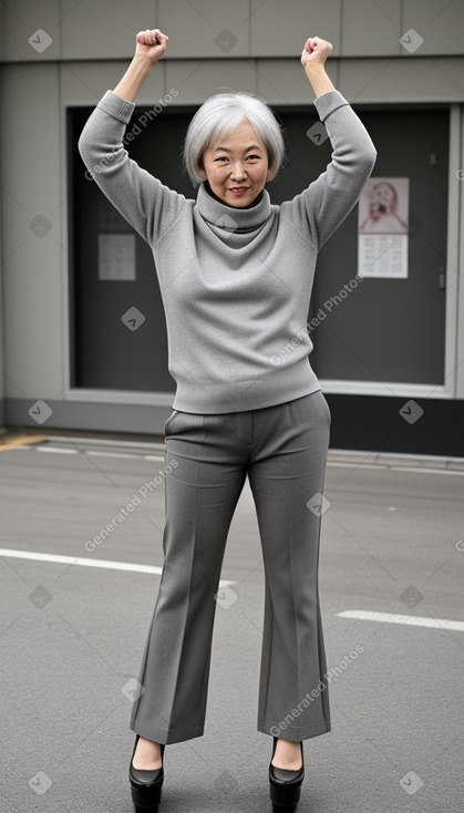 Japanese adult female with  gray hair