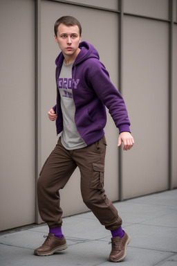 Russian adult male with  brown hair