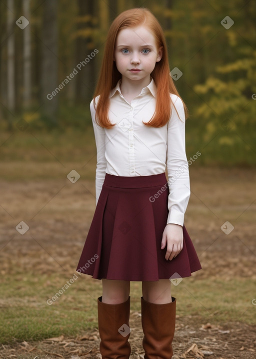 Caucasian child female with  ginger hair