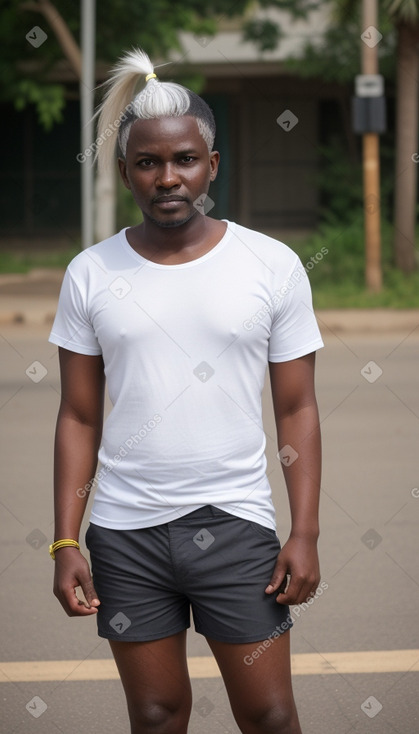 Ugandan adult male with  white hair