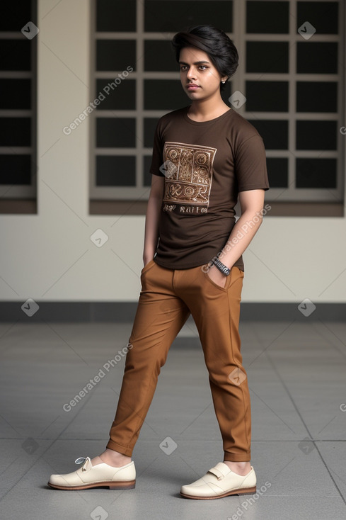 Bangladeshi adult non-binary with  brown hair