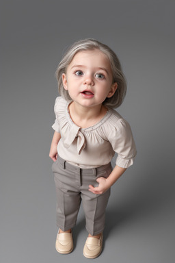 Austrian infant girl with  gray hair