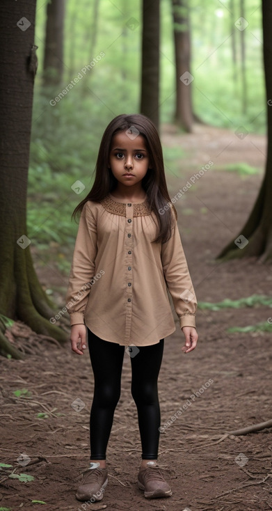 Yemeni child girl with  brown hair