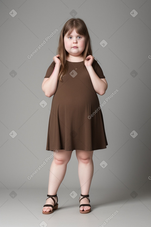 Swedish child girl with  brown hair