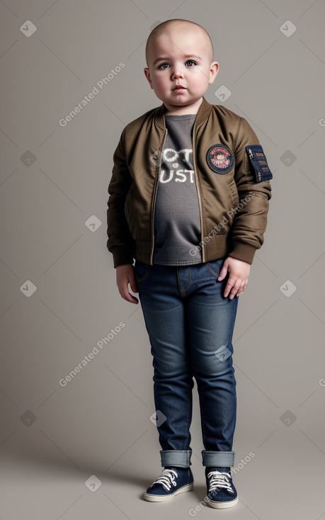 British infant boy with  brown hair