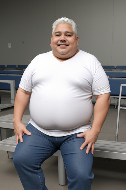 Mexican middle-aged male with  white hair