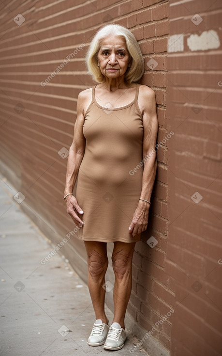 Arab elderly female with  blonde hair