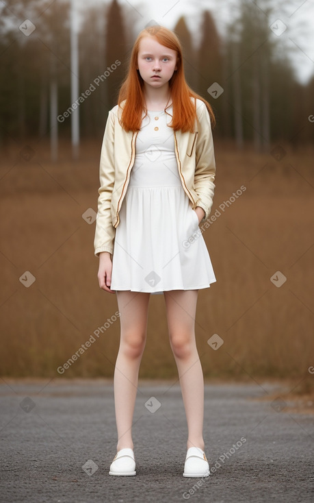 Estonian teenager girl with  ginger hair