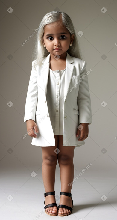 Indian infant girl with  white hair