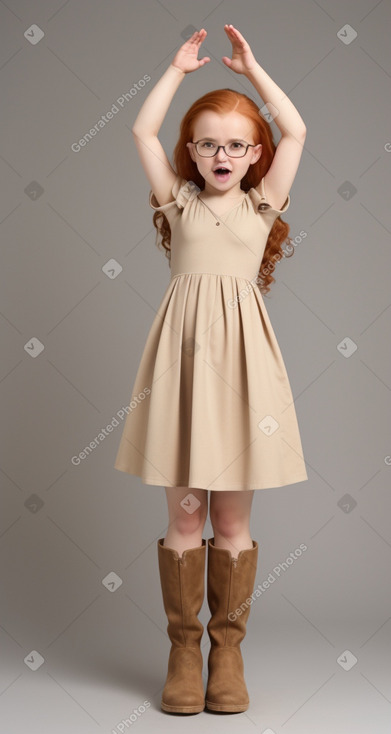 Belarusian infant girl with  ginger hair