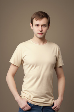 Russian adult male with  brown hair